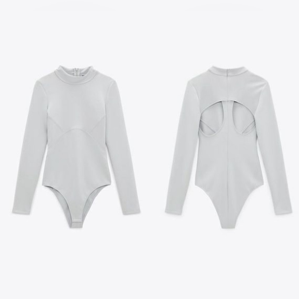 Zara Cut Out Neoprene Effect Bodysuit